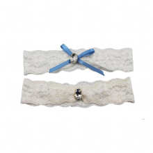 LR036 Wedding Bridal Garter Ribbon Bow Crystal Rhinestone Lace Brides Bridesmaid Leg Ring Women Sexy 2pcs