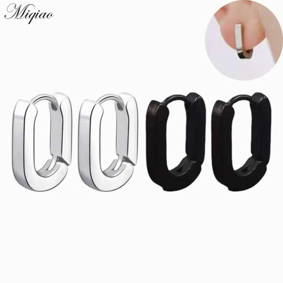 Miqiao 20pcs Creative Stainless Steel Geometric Ear Buckle Body Piercing Jewelry