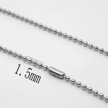 5 Meters/Lot 1.5/2.0/2.4/3.0mm Beaded Ball Stainless Steel Bulk Ball Bead Chains For DIY Necklaces Jewelry Making Accessories