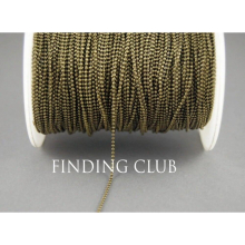 5 Meters 1.2mm Brass Bronze Faceted Bead Ball Chain Necklace DIY Finding C29
