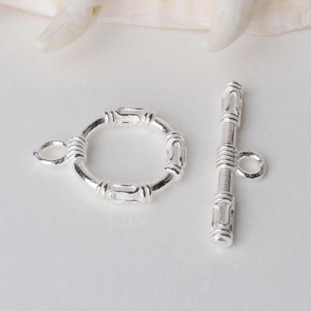 Solid 925 Sterling Silver Toggle Clasp