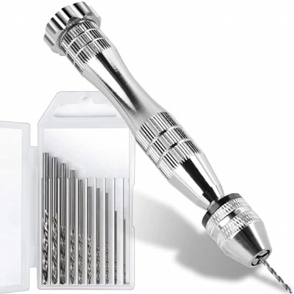 1Set Epoxy Silicone Mold Mini Micro Steel Hand Drill Speed Steel Twist Drills Rotary Tools For Resin Plastic Wood Polymer Clay 885673635038