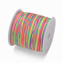 100Yards Craft Nylon Satin Cord Rattail Thread For Chinese Knotting,Kumihimo Macrame Thread Beading String For Jewelry Making