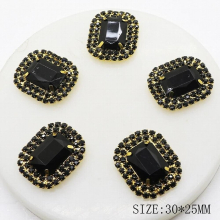 5 pieces/batch 30mm * 25mm rhinestone buttons are used to decorate the romantic wedding invitation