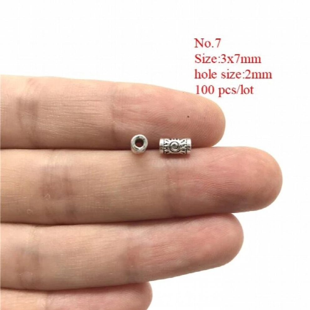 Silver Bohemian Boho Style Zamak Beads Antique Beads Spacer Beads Jewelry Accessories Jewelry Findings For Jewelry Making Diy