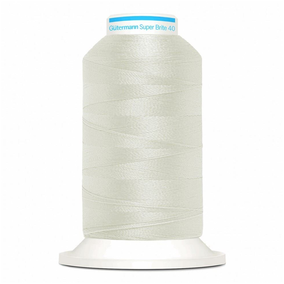 Gütermann Gutermann Super Brite Polyester 40 Embroidery Thread 9090 - 1000 Metres - Each