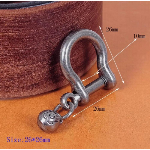 5 pcs Vintage Silver Shackle Joint Connect Key Chain Hook Leathercraft Hardware 1