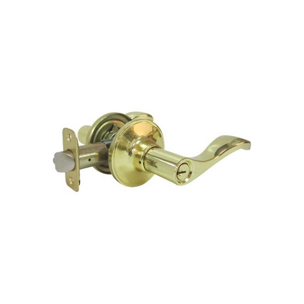 Tru-Guard Reversible Naples Entry Lever Lockset - Polished Brass 742431010042