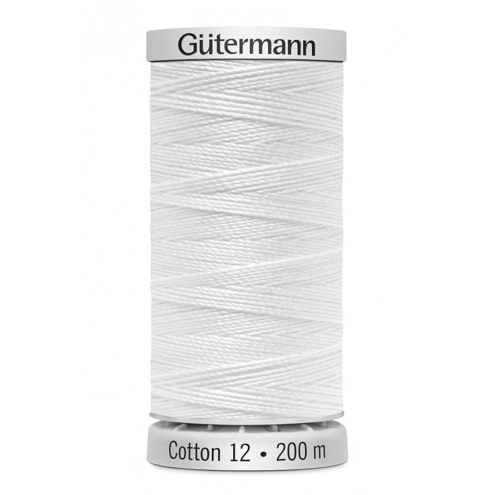 Gutermann No 12 Sulky Cotton Embroidery Thread 1001 - 200 Metres - each