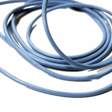 Aaazee 5 Yards 3mm Diameter Round Real Cow Hide Jean Leather Cord, Coated Strap RLG3M59
