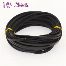 3mm wide leather ,10m/piece bracelets rope cow leather cord (About 1.5mm Thick)