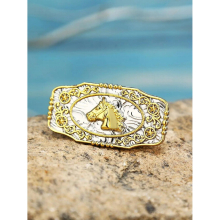 Western Denim Zinc Alloy Vintage Horse Head Belt Accessories Concho Shoes Saddle Pants Jeans Belts Buttons Accessories
