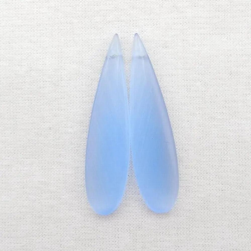 Semiprecious Stones Jewelry Cymophane Earrings For Women 42x10x4mm 5g Gemstone Accessories-image-OPC-PCT2R6T-NEW