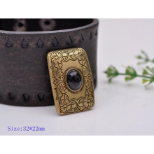 4PC 32X22MM Antique Brass Turquoise Western Flower Decor Saddle Belt Conchos