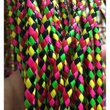 6mm PU Braided leather cords 10meters/lot muti