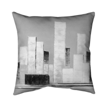 26 x 26 in. Abstract Black & White Buildings-Double Sided Print Indoor Pillow