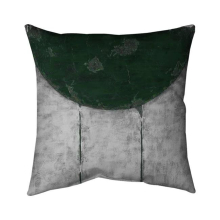 26 x 26 in. Green Half Circle-Double Sided Print Indoor Pillow
