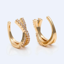 4pcs CZ Paved Ear Cuff, Cartilage Ear Cuff, Dainty Earcuff Earring (GB-2844)