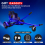 (Galaxy Blue Bundle) 6.5'' Hoverboard and Hoverkart Go Kart LED Bundle 3