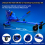 (Galaxy Blue Bundle) 6.5'' Hoverboard and Hoverkart Go Kart LED Bundle 4