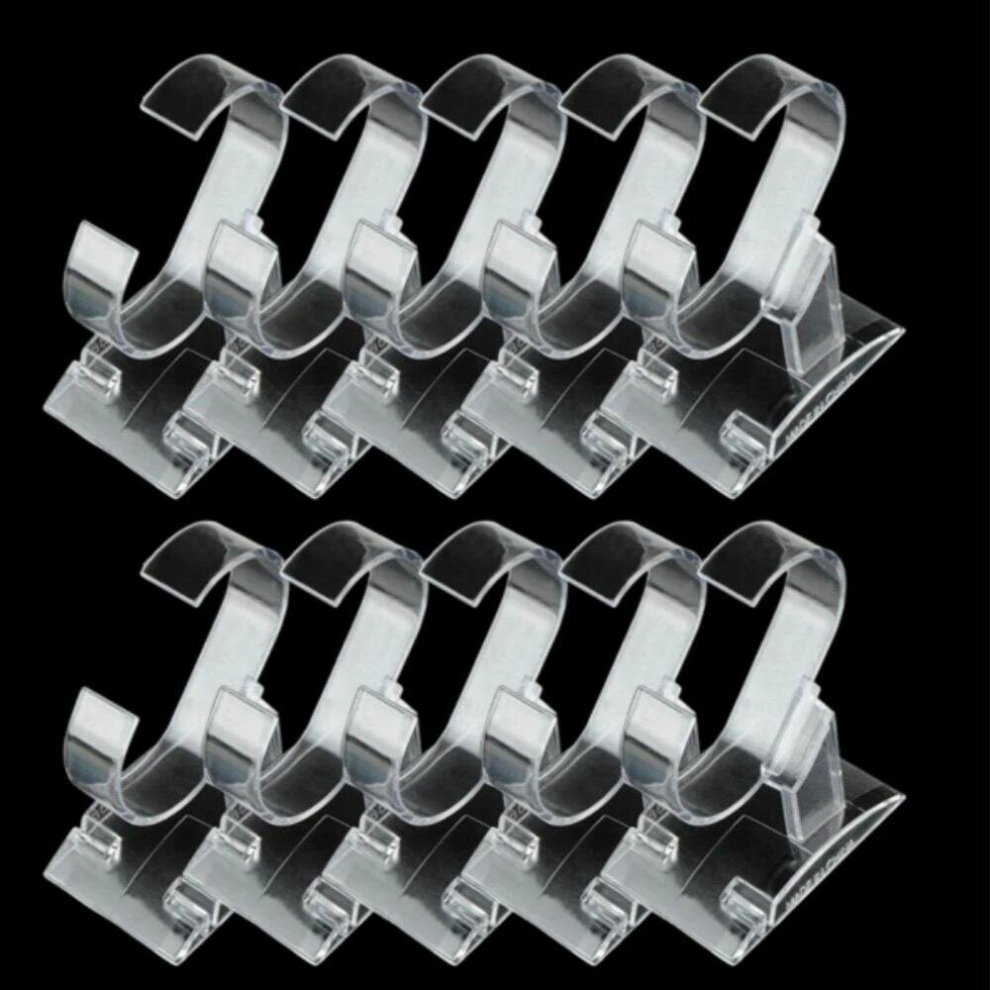 Hot 10pc Acrylic Bracelet Jewelry Wrist Watch Display Rack Holder Show Case Stand Tool Clear Plastic Display