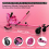 (Chrome Pink Bundle) 6.5'' Hoverboard and Hoverkart Go Kart LED Bundle 3