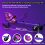 (Galaxy Purple Bundle) 6.5'' Hoverboard and Hoverkart Go Kart LED Bundle 4