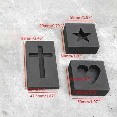 DIY Silver Ingot Mold Graphite Crucible Melting Silver Nonferrous Mold 1