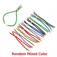 10Pcs Adjustable Nylon Twisted Cord Bracelet Making Slider Charms Link Rope for DIY Jewelry Making Accessories