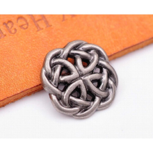 10X 19*19mm Antique Sliver Western Cowboy Celtic Knot Conchos For Saddles Headstall Bridle Leathercraft Decor