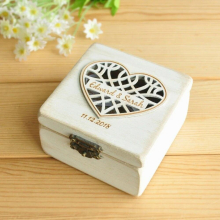 Personalized Wedding Ring Bearer Box Wooden Wedding Ring Box Rustic Shabby Engagement Box Ring Pillow Holder Keepsake Box