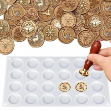 Silicone Pad/Wax Stamp Pad, 24 Pore Wax Seal Pad With Removable Adhesive Points For DIY Craft Adhesive Wax