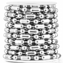Stainless Steel Beads Chains For DIY Jewelry Making Bead Chain Ball Bracelets Oval Link Necklace Supplies Crafts