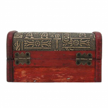 Treasure Box Portable Size Wooden Treasure Chest for Travel for Home for Office