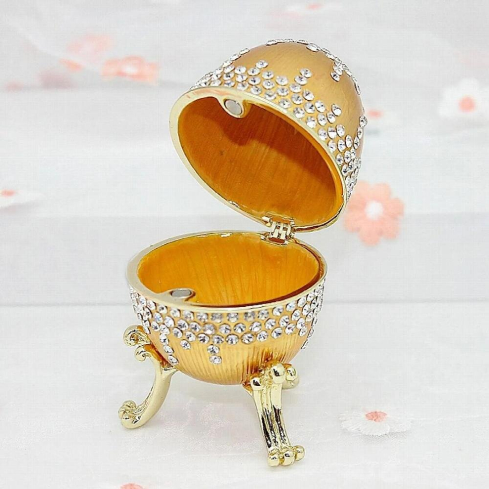 Glittering Treasured Trinket Case with Rhinestones Gift Gorgeous for Easter