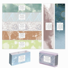 9 Styles Soap Tape, 90pcs Flower Soap Wrappers Vertical Soap Paper Tag Soap Tape Label Sleeves Covers for Homemade Soap