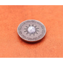 10Pcs 30mm Antique Silver Ethnic Sun Totem Flower Leathercraft Belt Accessories Hardware Sky Turquoise Concho Screwback
