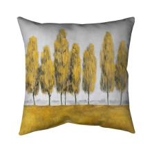 20 x 20 in. Abstract Yellow Trees-Double Sided Print Indoor Pillow