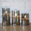 Gray Glass Flameless Flickering Candle Light with Remote Control 3