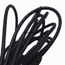 2m/Lot Approx: 5mm Braided Leather Cord for Leather Bracelet Making Round Leather Thread Rope Necklace Jewelry Making