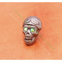Lot 10Pcs Western Biker Antique Silver Metal Skull Concho With Rhinestone Eyes For Leathercraft Belt Horse Saddle Bag Screwback