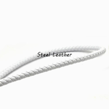 5m/lot Approx 6mm Round Braided Leather Cord Rope String For DIY Bracelet and Necklace Leather Strands Strings Cords DIY