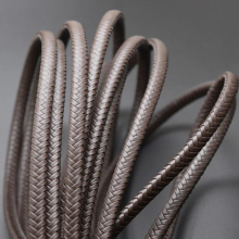 2m/lot approx 8*5mm brown flat Braided Leather Cord Rope String For DIY Bracelet and Necklace braided leather strips bracelets