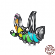 S925 Sterling Silver Chameleon Beaded Bracelet Plated With Colorful Dropping Zircon Vibrant Beads Charms