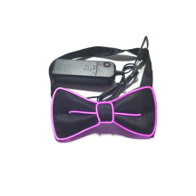 (Purple) LED Bow Tie For Christmas Rave Party Gift Novelty