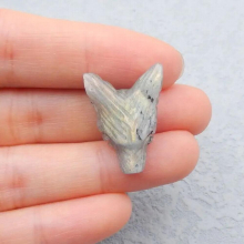 Wolf Head Natural Flashy Labradorite Animal Charms For Man DIY Pendant Bead 25x18x10mm,4g