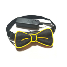 (Yellow) LED Bow Tie For Christmas Rave Party Gift Novelty