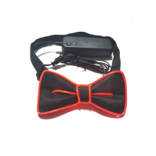 (Red) LED Bow Tie For Christmas Rave Party Gift Novelty