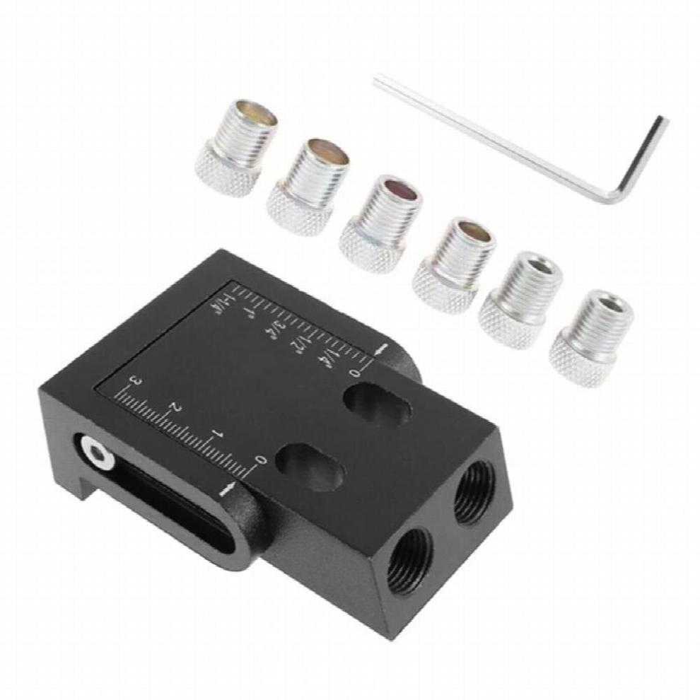 Pocket Hole Jig Kit 15-Degree Angle Drill Woodworking Drill Angle Hole Puncher Locator Jig Oblique Hole Holder Kit 885673741883