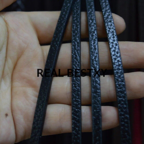 5m/lot 5*3mm wide leather strings flat leather threads for jewelry making bracelets leather strip with pattern 2
